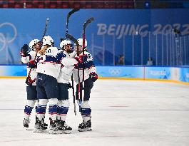 (BEIJING2022)CHINA-BEIJING-OLYMPIC WINTER GAMES-ICE HOCKEY-WOMEN'S PRELIMINARY-U.S VS SWITZERLAND