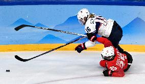 (BEIJING2022)CHINA-BEIJING-OLYMPIC WINTER GAMES-ICE HOCKEY-WOMEN'S PRELIMINARY-U.S VS SWITZERLAND