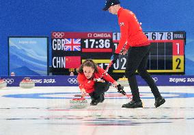 (BEIJING2022)CHINA-BEIJING-WINTER OLYMPIC GAMES-CURLING-MIXED DOUBLES-CHINA VS GREAT BRITAIN (CN)