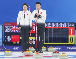 (BEIJING2022)CHINA-BEIJING-WINTER OLYMPIC GAMES-CURLING-MIXED DOUBLES-CHINA VS BRITAIN (CN)