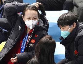 Peng Shuai at Beijing Olympic figure skating competition venue