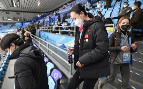 Peng Shuai at Beijing Olympic figure skating competition venue