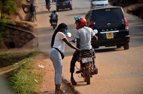 UGANDA-KAMPALA-COMMERCIAL MOTORCYCLISTS-OPERATION