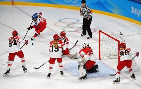 (BEIJING2022)CHINA-BEIJING-OLYMPIC WINTER GAMES-ICE HOCKEY-WOMEN'S PRELIMINARY-DENMARK VS CZECH REPUBLIC(CN)