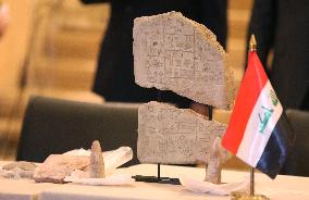 LEBANON-IRAQ-ANCIENT ARTIFACTS-HANDOVER