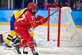 (BEIJING2022)CHINA-BEIJING-OLYMPIC WINTER GAMES-ICE HOCKEY-WOMEN'S PRELIMINARY-CHINA VS SWEDEN (CN)