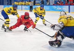 (BEIJING2022)CHINA-BEIJING-OLYMPIC WINTER GAMES-ICE HOCKEY-WOMEN'S PRELIMINARY-CHINA VS SWEDEN (CN)