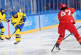 (BEIJING2022)CHINA-BEIJING-OLYMPIC WINTER GAMES-ICE HOCKEY-WOMEN'S PRELIMINARY-CHINA VS SWEDEN (CN)