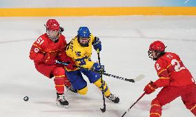 (BEIJING2022)CHINA-BEIJING-OLYMPIC WINTER GAMES-ICE HOCKEY-WOMEN'S PRELIMINARY-CHINA VS SWEDEN (CN)