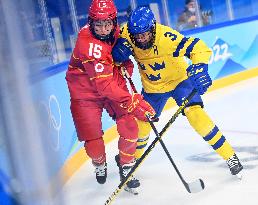 (BEIJING2022)CHINA-BEIJING-OLYMPIC WINTER GAMES-ICE HOCKEY-WOMEN'S PRELIMINARY-CHINA VS SWEDEN (CN)