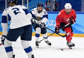 (BEIJING2022)CHINA-BEIJING-OLYMPIC WINTER GAMES-ICE HOCKEY-WOMEN'S PRELIMINARY-SWITZERLAND VS FINLAND (CN)