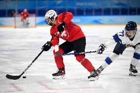 (BEIJING2022)CHINA-BEIJING-OLYMPIC WINTER GAMES-ICE HOCKEY-WOMEN'S PRELIMINARY-SWITZERLAND VS FINLAND (CN)
