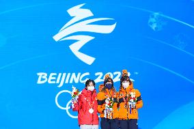 (BEIJING2022)CHINA-ZHANGJIAKOU-OLYMPIC WINTER GAMES-SPEED SKATING-WOMEN'S 1,500M-AWARDING CEREMONY (CN)