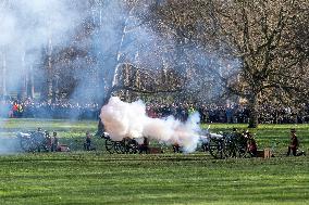 BRITAIN-LONDON-ACCESSION DAY-QUEEN ELIZABETH II-ROYAL GUN SALUTE