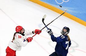 (BEIJING2022)CHINA-BEIJING-OLYMPIC WINTER GAMES-ICE HOCKEY-WOMEN'S PRELIMINARY-FIN VS ROC(CN)