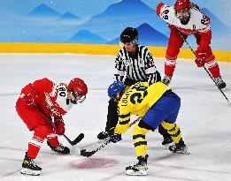 (BEIJING2022)CHINA-BEIJING-OLYMPIC WINTER GAMES-ICE HOCKEY-WOMEN'S PRELIMINARY-  SWEDEN VS DENMARK(CN)