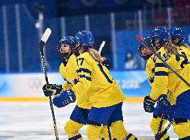 (BEIJING2022)CHINA-BEIJING-OLYMPIC WINTER GAMES-ICE HOCKEY-WOMEN'S PRELIMINARY- SWEDEN VS DENMARK(CN)