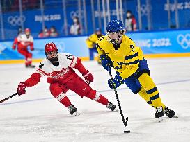 (BEIJING2022)CHINA-BEIJING-OLYMPIC WINTER GAMES-ICE HOCKEY-WOMEN'S PRELIMINARY- SWEDEN VS DENMARK(CN)