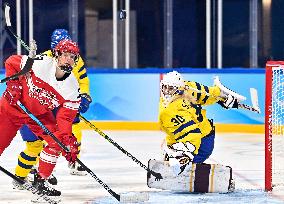 (BEIJING2022)CHINA-BEIJING-OLYMPIC WINTER GAMES-ICE HOCKEY-WOMEN'S PRELIMINARY- SWEDEN VS DENMARK(CN)