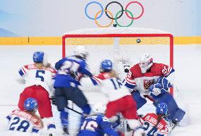 (BEIJING2022)CHINA-BEIJING-ICE HOCKEY-WOMEN'S PLAYOFFS-QUARTERFINALS-USA VS CZE (CN)