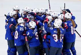 (BEIJING2022)CHINA-BEIJING-ICE HOCKEY-WOMEN'S PLAYOFFS-QUARTERFINALS-USA VS CZE (CN)