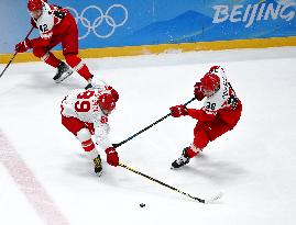 (BEIJING2022)CHINA-BEIJING-OLYMPIC WINTER GAMES-ICE HOCKEY-MEN'S PRELIMINARY ROUND-ROC VS DEN (CN)