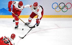 (BEIJING2022)CHINA-BEIJING-OLYMPIC WINTER GAMES-ICE HOCKEY-MEN'S PRELIMINARY ROUND-ROC VS DEN (CN)
