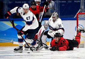 (BEIJING2022)CHINA-BEIJING-OLYMPIC WINTER GAMES-ICE HOCKEY-MEN'S PRELIMINARY ROUND-USA VS CAN (CN)