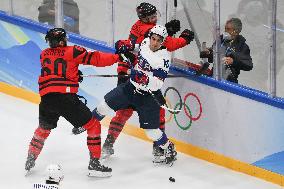 (BEIJING2022)CHINA-BEIJING-OLYMPIC WINTER GAMES-ICE HOCKEY-MEN'S PRELIMINARY ROUND-USA VS CAN (CN)