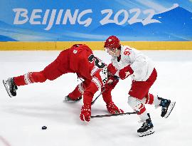 (BEIJING2022)CHINA-BEIJING-OLYMPIC WINTER GAMES-ICE HOCKEY-MEN'S PRELIMINARY ROUND-ROC VS DEN (CN)