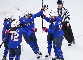 (BEIJING2022)CHINA-BEIJING-ICE HOCKEY-WOMEN'S PLAYOFFS-QUARTERFINALS-USA VS CZE (CN)