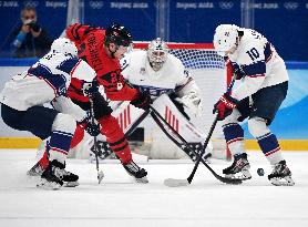 (BEIJING2022)CHINA-BEIJING-OLYMPIC WINTER GAMES-ICE HOCKEY-MEN'S PRELIMINARY-USA VS CAN (CN)