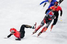 (BEIJING2022)CHINA-BEIJING-OLYMPIC WINTER GAMES-SHORT TRACK SPEED SKATING-MEN'S 5,000M RELAY-SEMIFINAL (CN)