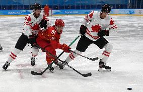 (BEIJING2022)CHINA-BEIJING-OLYMPIC WINTER GAMES-ICE HOCKEY-MEN'S PRELIMINARY-CHN VS CAN(CN)