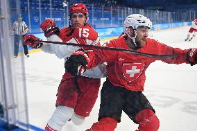 (BEIJING2022)CHINA-BEIJING-OLYMPIC WINTER GAMES-ICE HOCKEY-MEN'S PRELIMINARY-SUI VS DEN(CN)