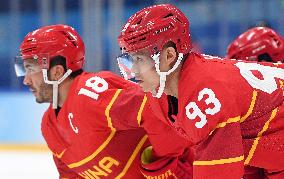 (BEIJING2022)CHINA-BEIJING-OLYMPIC WINTER GAMES-ICE HOCKEY-MEN'S PRELIMINARY-CHN VS CAN(CN)