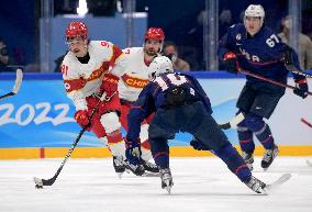 (BEIJING2022)CHINA-BEIJING-OLYMPIC WINTER GAMES-ICE HOCKEY-MEN'S PRELIMINARY-U.S. VS CHINA (CN)