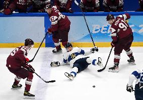 (BEIJING2022)CHINA-BEIJING-OLYMPIC WINTER GAMES-ICE HOCKEY-MEN'S PRELIMINARY-LAT VS FIN (CN)