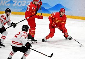 (BEIJING2022)CHINA-BEIJING-OLYMPIC WINTER GAMES-ICE HOCKEY-MEN'S PRELIMINARY-CHN VS CAN(CN)