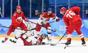 (BEIJING2022)CHINA-BEIJING-OLYMPIC WINTER GAMES-ICE HOCKEY-MEN'S PRELIMINARY-CZE VS ROC(CN)