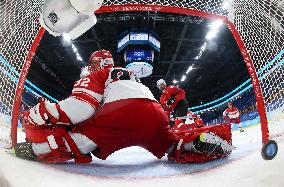 (BEIJING2022)CHINA-BEIJING-OLYMPIC WINTER GAMES-ICE HOCKEY-MEN'S PRELIMINARY-SUI VS DEN(CN)