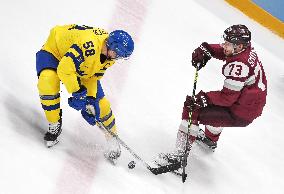 (BEIJING2022)CHINA-BEIJING-OLYMPIC WINTER GAMES-ICE HOCKEY-MEN'S PRELIMINARY-SWEDEN VS LATVIA (CN)