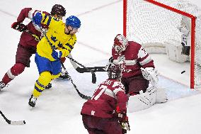 (BEIJING2022)CHINA-BEIJING-OLYMPIC WINTER GAMES-ICE HOCKEY-MEN'S PRELIMINARY-SWEDEN VS LATVIA (CN)