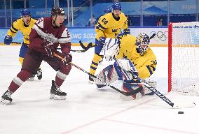 (BEIJING2022)CHINA-BEIJING-OLYMPIC WINTER GAMES-ICE HOCKEY-MEN'S PRELIMINARY-SWEDEN VS LATVIA (CN)