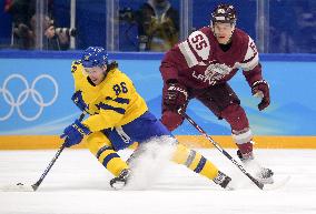 (BEIJING2022)CHINA-BEIJING-OLYMPIC WINTER GAMES-ICE HOCKEY-MEN'S PRELIMINARY-SWEDEN VS LATVIA (CN)