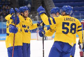 (BEIJING2022)CHINA-BEIJING-OLYMPIC WINTER GAMES-ICE HOCKEY-MEN'S PRELIMINARY-SWEDEN VS LATVIA (CN)