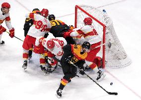 (BEIJING2022)CHINA-BEIJING-OLYMPIC WINTER GAMES-ICE HOCKEY-MEN'S PRELIMINARY-GER VS CHN(CN)