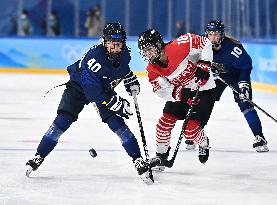 (BEIJING2022)CHINA-BEIJING-OLYMPIC WINTER GAMES-ICE HOCKEY-WOMEN'S QUATERFINALS-FIN VS JPN (CN)