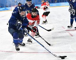 (BEIJING2022)CHINA-BEIJING-OLYMPIC WINTER GAMES-ICE HOCKEY-WOMEN'S QUATERFINALS-FIN VS JPN (CN)