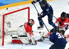 (BEIJING2022)CHINA-BEIJING-OLYMPIC WINTER GAMES-ICE HOCKEY-WOMEN'S QUATERFINALS-FIN VS JPN (CN)